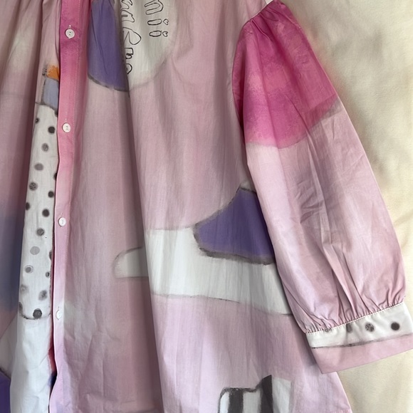 NWT Ami girls 3/4 sleeve flowy button shirt size 140 or 8 - Picture 6 of 14